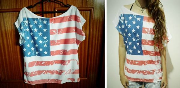 Camiseta USA Flag